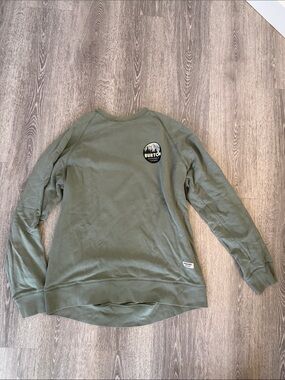 Burton Olive Crewneck Pullover with Mountain Logo